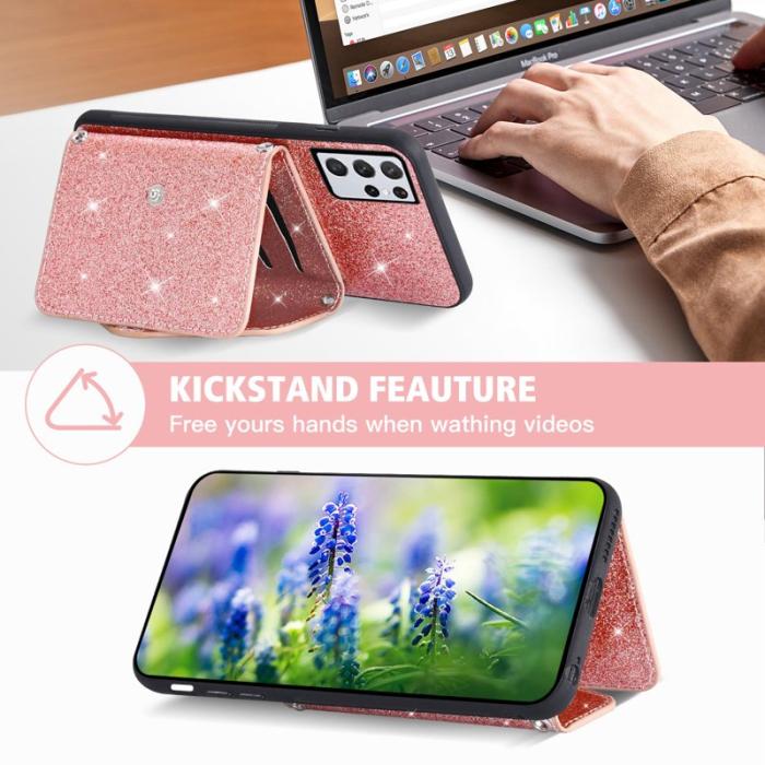 OEM - Mobilfodral för Samsung Galaxy S26 Ultra Kickstand Card Slot - Rosa