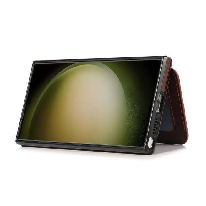 OEM - Mobilfodral för Samsung Galaxy S26 Ultra Kickstand Kortfack - Kaffe
