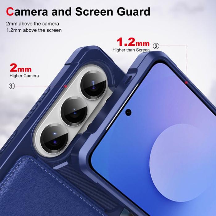 OEM - Mobilfodral för Samsung Galaxy S26 Ultra Kickstand Kortfack - Mörkblå