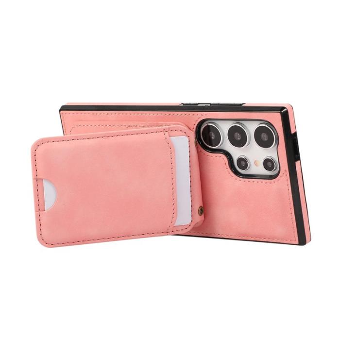 OEM - Mobilfodral för Samsung Galaxy S26 Ultra Kickstand Kortfack - Rosa