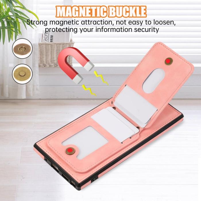 OEM - Mobilfodral för Samsung Galaxy S26 Ultra Kickstand Kortfack - Rosa