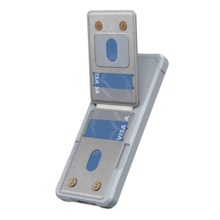 OEM - Mobilfodral för Samsung Galaxy S26 Ultra Kickstand Kortfack - Silver