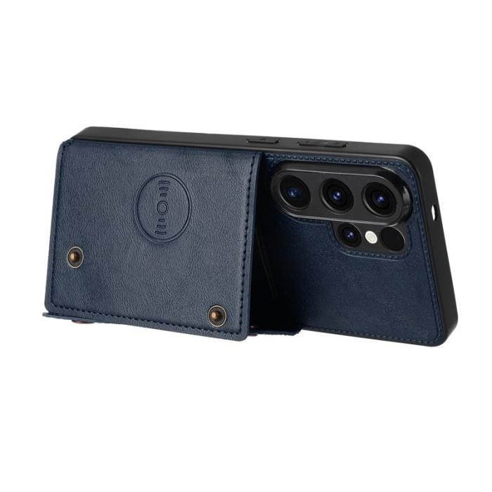 OEM - Mobilfodral för Samsung Galaxy S26 Ultra Kickstand och kortfack - Blå