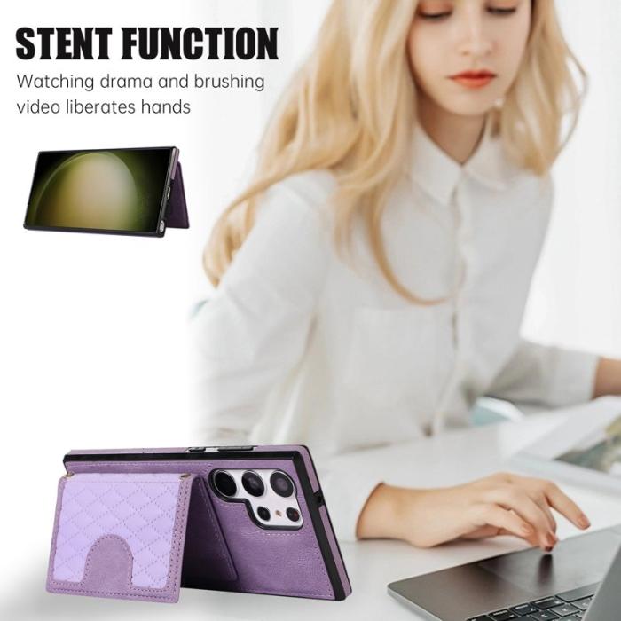 OEM - Mobilfodral för Samsung Galaxy S26 Ultra Kickstand TPU + PU - Lila
