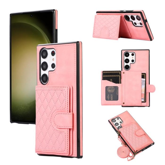 OEM - Mobilfodral för Samsung Galaxy S26 Ultra Kickstand TPU + PU - Roséguld