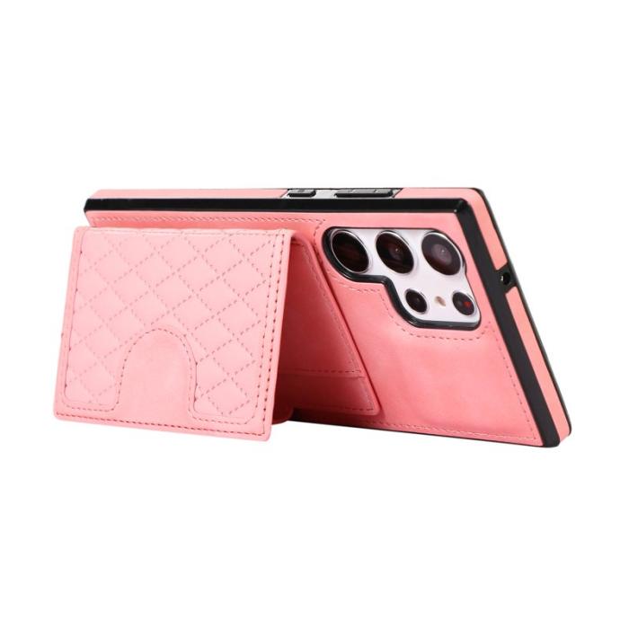 OEM - Mobilfodral för Samsung Galaxy S26 Ultra Kickstand TPU + PU - Roséguld