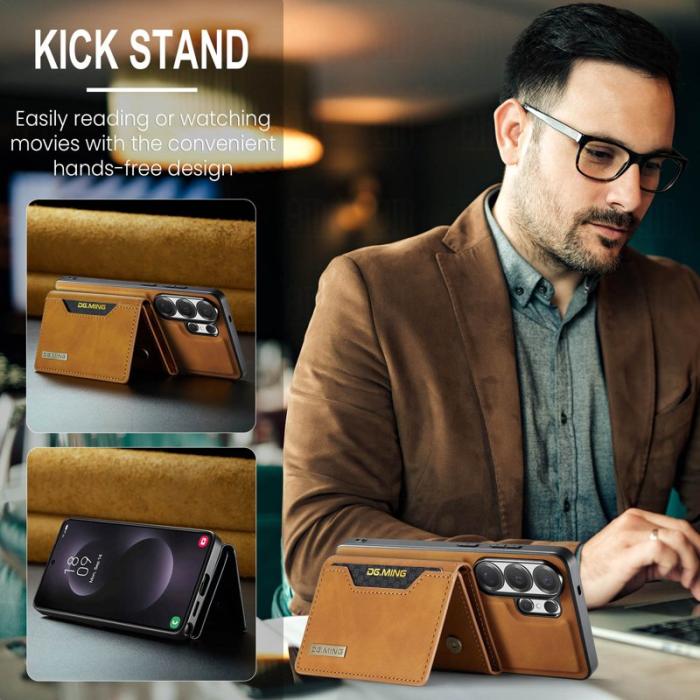 DG.MING - DG.Ming Mobilfodral för Samsung Galaxy S26 Ultra Konstläder Fickor - Brun