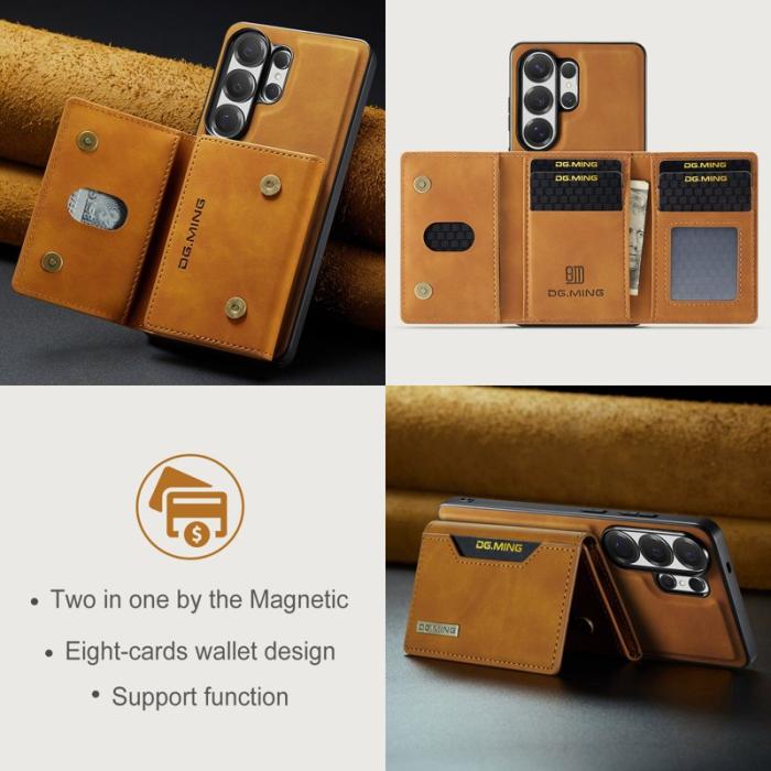 DG.MING - DG.Ming Mobilfodral för Samsung Galaxy S26 Ultra Konstläder Fickor - Brun