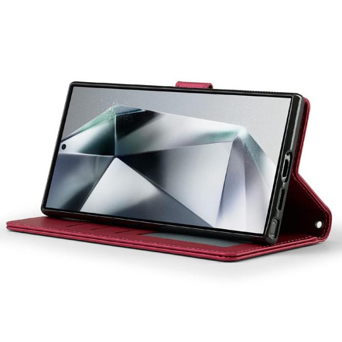 LC.imeeke - LC.IMEEKE Plånboksfodral för Samsung Galaxy S26 Ultra Konstläder Magnetiskt Röd