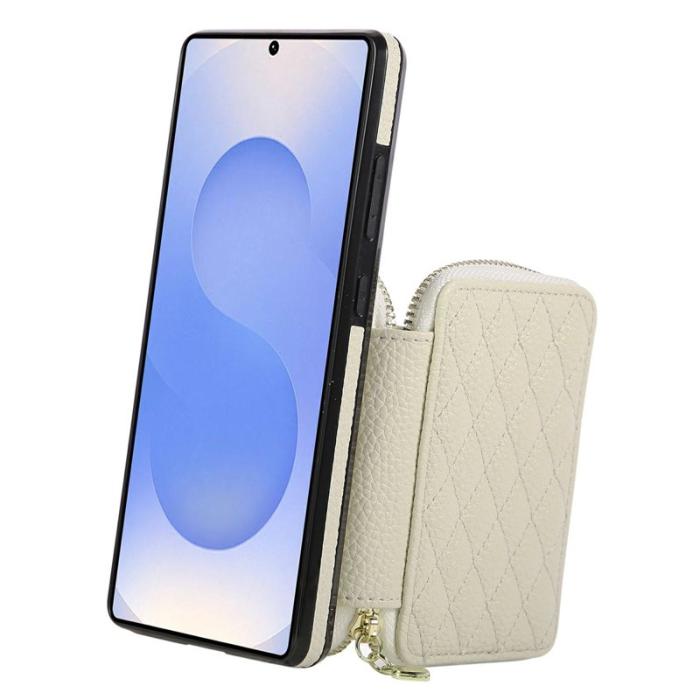 OEM - Mobilfodral för Samsung Galaxy S26 Ultra Konstläder med kortfack - Beige