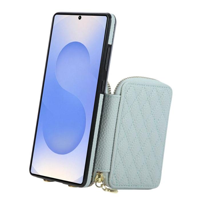 OEM - Mobilfodral för Samsung Galaxy S26 Ultra Konstläder med kortfack - Blå