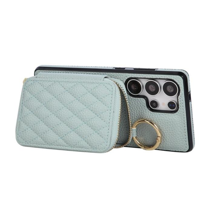 OEM - Mobilfodral för Samsung Galaxy S26 Ultra Konstläder med kortfack - Blå