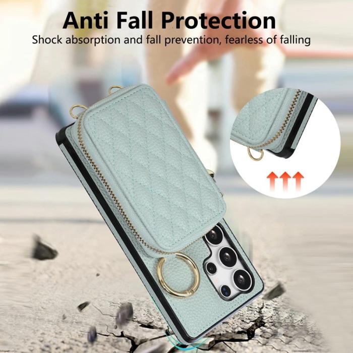 OEM - Mobilfodral för Samsung Galaxy S26 Ultra Konstläder med kortfack - Blå