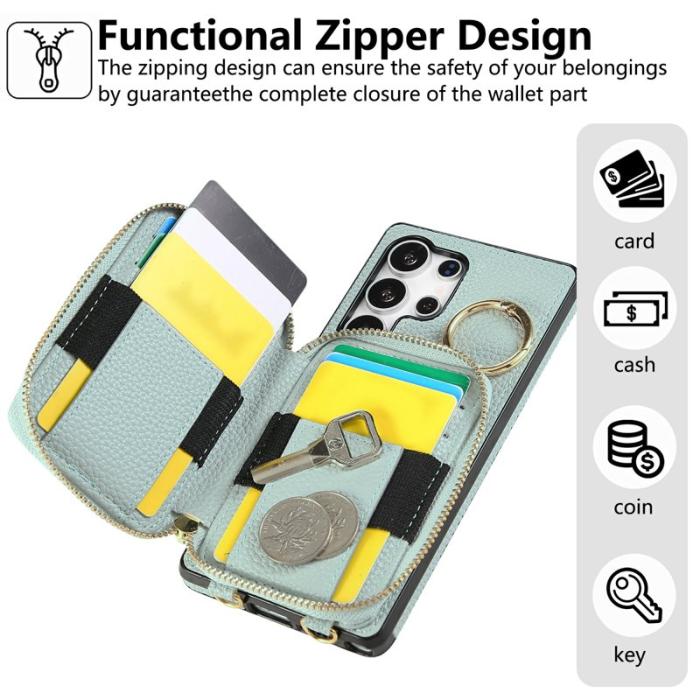 OEM - Mobilfodral för Samsung Galaxy S26 Ultra Konstläder med kortfack - Blå