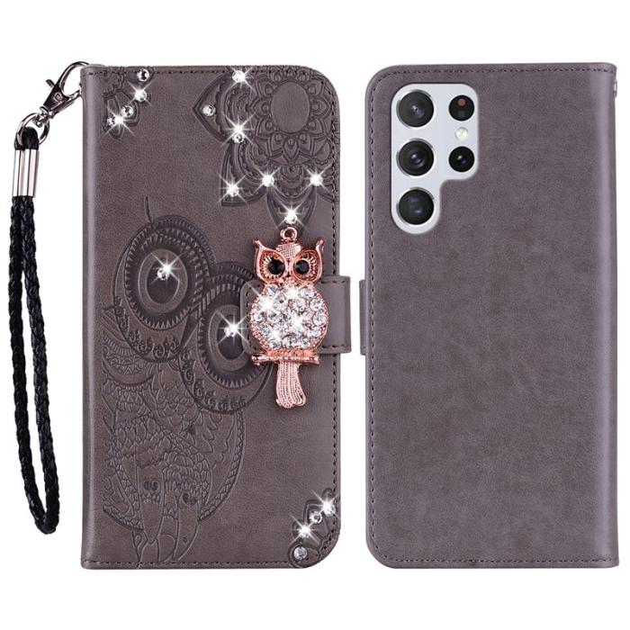 OEM - Plånboksfodral för Samsung Galaxy S26 Ultra Konstläder med rem - Grå