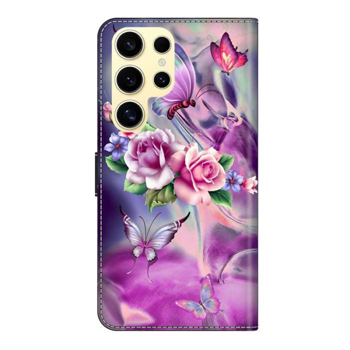 OEM - Plånboksfodral för Samsung Galaxy S26 Ultra Konstläder med Ställ - Fjärilar