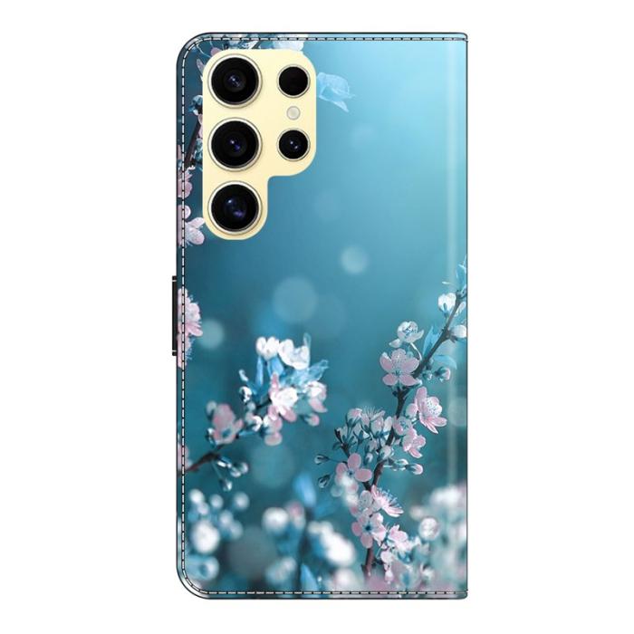 OEM - Plånboksfodral för Samsung Galaxy S26 Ultra Konstläder med Ställ Plommonblommor