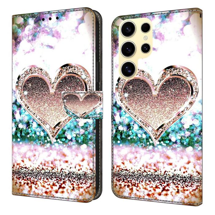 OEM - Plånboksfodral för Samsung Galaxy S26 Ultra Konstläder med Ställ - Hjärta