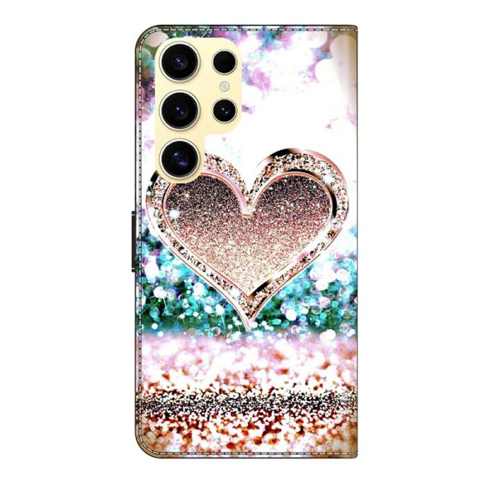 OEM - Plånboksfodral för Samsung Galaxy S26 Ultra Konstläder med Ställ - Hjärta