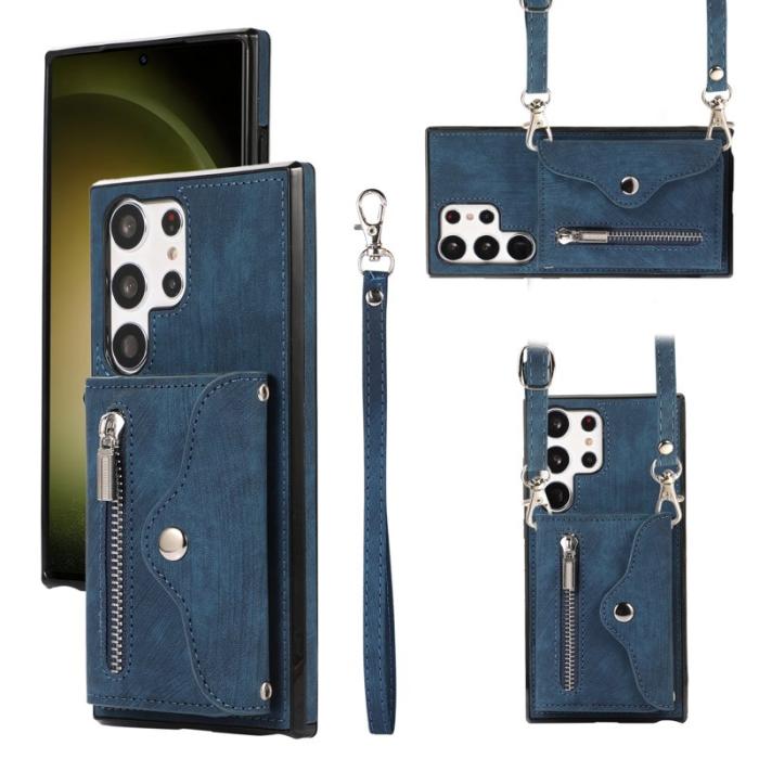 OEM - Mobilfodral för Samsung Galaxy S26 Ultra Konstläder RFID - Blå