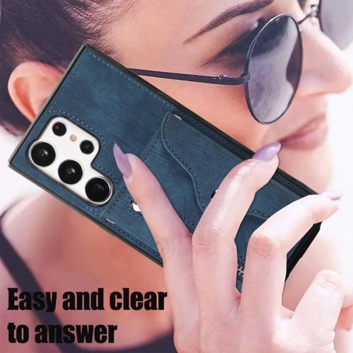 OEM - Mobilfodral för Samsung Galaxy S26 Ultra Konstläder RFID - Blå