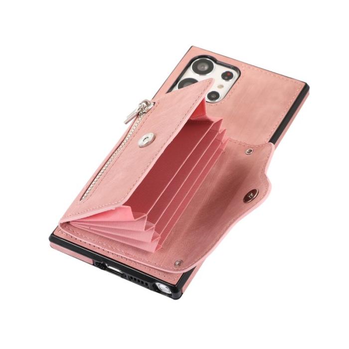 OEM - Mobilfodral för Samsung Galaxy S26 Ultra Konstläder RFID - Roséguld