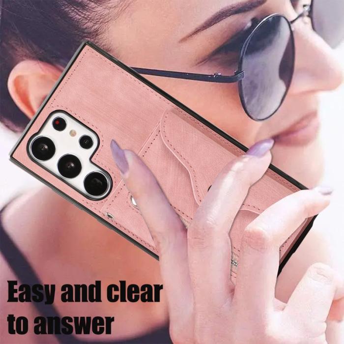 OEM - Mobilfodral för Samsung Galaxy S26 Ultra Konstläder RFID - Roséguld