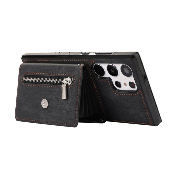 OEM - Mobilfodral för Samsung Galaxy S26 Ultra Konstläder RFID - Svart