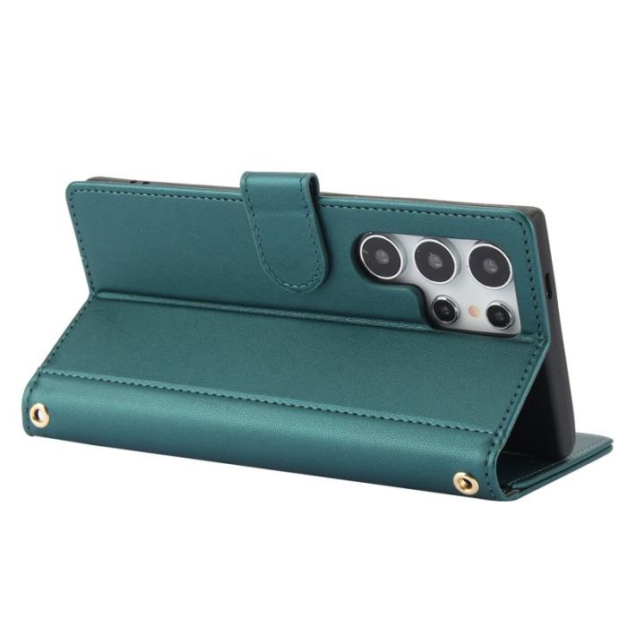 OEM - Plånboksfodral för Samsung Galaxy S26 Ultra Konstläder Ställ - Grön