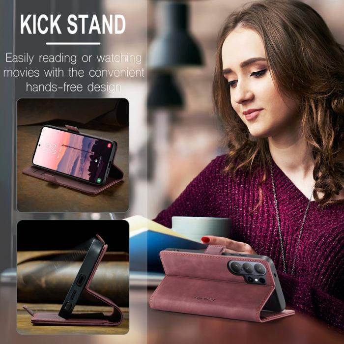 Caseme - CaseMe Plånboksfodral för Samsung Galaxy S26 Ultra Konstläder Ställ - Röd