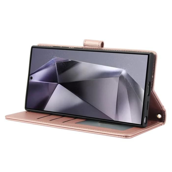 OEM - Plånboksfodral för Samsung Galaxy S26 Ultra Konstläder Ställ - Rosa