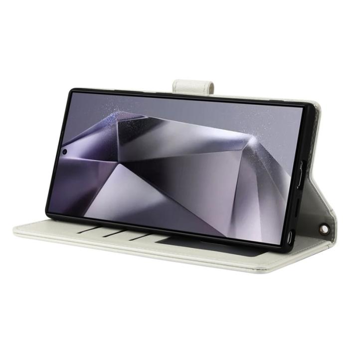 OEM - Plånboksfodral för Samsung Galaxy S26 Ultra Konstläder Ställ - Vit