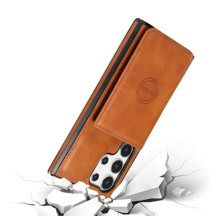 OEM - Mobilfodral för Samsung Galaxy S26 Ultra Kortfack Kickstand - Brun