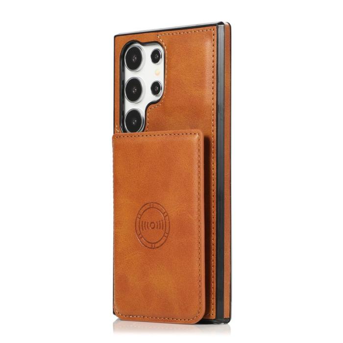 OEM - Mobilfodral för Samsung Galaxy S26 Ultra Kortfack Kickstand - Brun