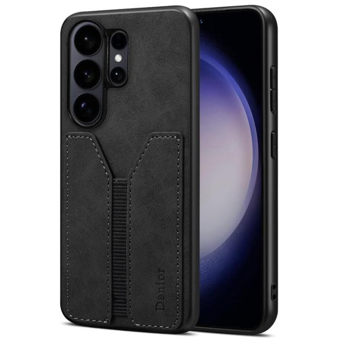 DENIOR - DENIOR Mobilfodral för Samsung Galaxy S26 Ultra Kortficka Konstläder + TPU Svart