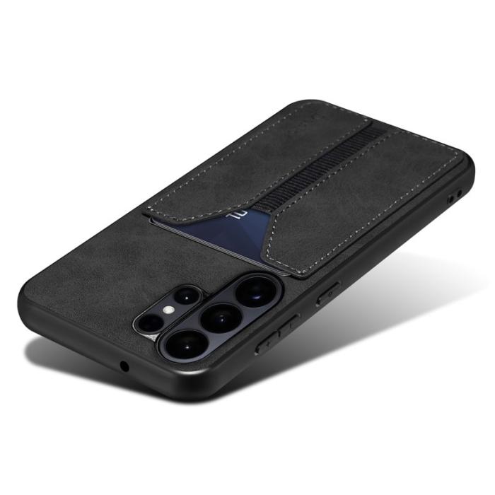 DENIOR - DENIOR Mobilfodral för Samsung Galaxy S26 Ultra Kortficka Konstläder + TPU Svart