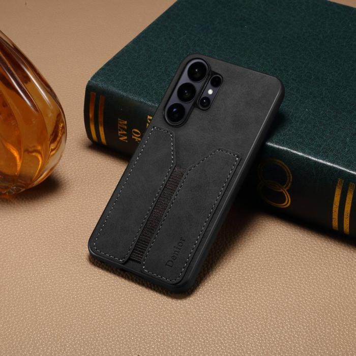 DENIOR - DENIOR Mobilfodral för Samsung Galaxy S26 Ultra Kortficka Konstläder + TPU Svart