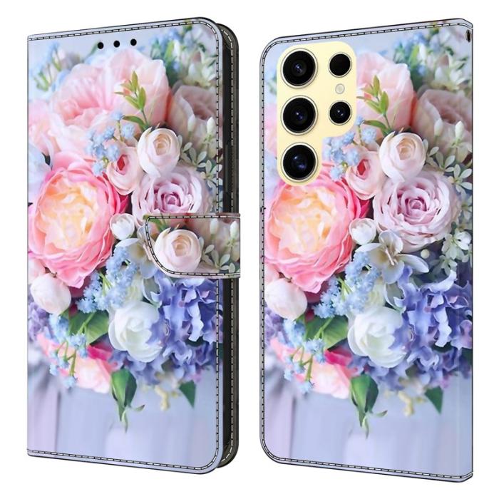 OEM - Plånboksfodral för Samsung Galaxy S26 Ultra Magnetiskt Konstläder Blomma