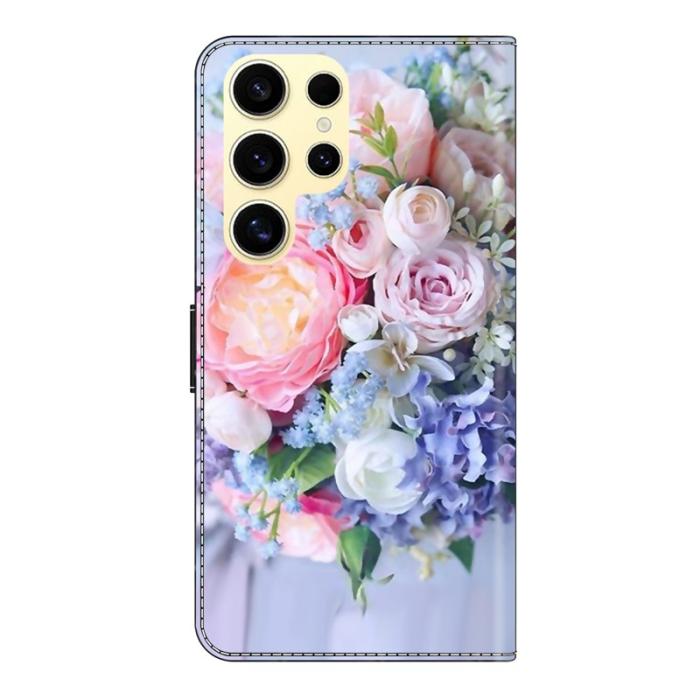 OEM - Plånboksfodral för Samsung Galaxy S26 Ultra Magnetiskt Konstläder Blomma