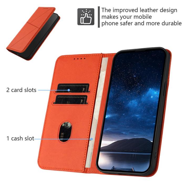 OEM - Plånboksfodral för Samsung Galaxy S26 Ultra Magnetiskt Konstläder - Orange