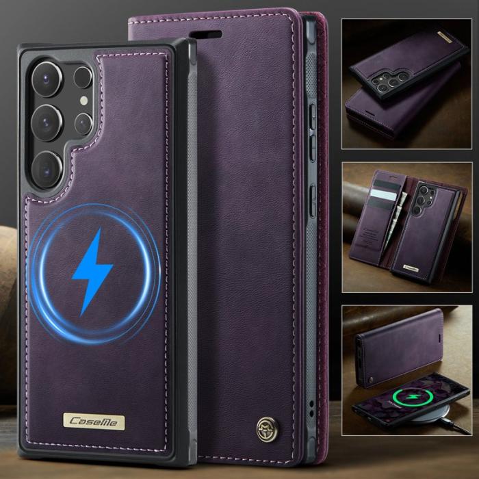 Caseme - CaseMe Plånboksfodral för Samsung Galaxy S26 Ultra Konstläder RFID - Lila