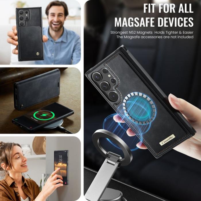 Caseme - CaseMe Plånboksfodral för Samsung Galaxy S26 Ultra Konstläder RFID - Svart
