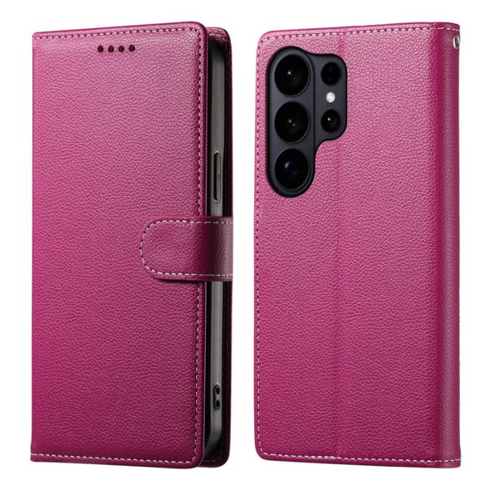 OEM - Plånboksfodral för Samsung Galaxy S26 Ultra Magnetiskt Konstläder - Rosa