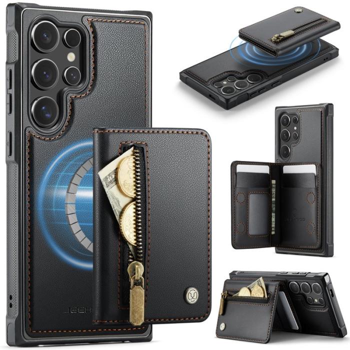 JEEHOOD - JEEHOOD Plånboksfodral för Samsung Galaxy S26 Ultra Magnetiskt Kickstand - Svart