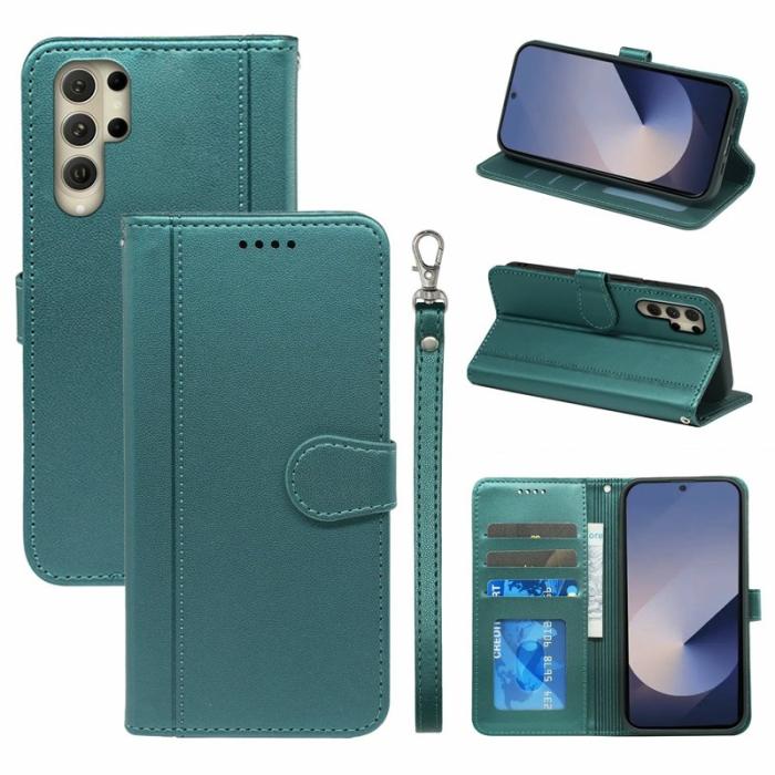 OEM - Plånboksfodral för Samsung Galaxy S26 Ultra Magnetiskt Konstläder - Grön