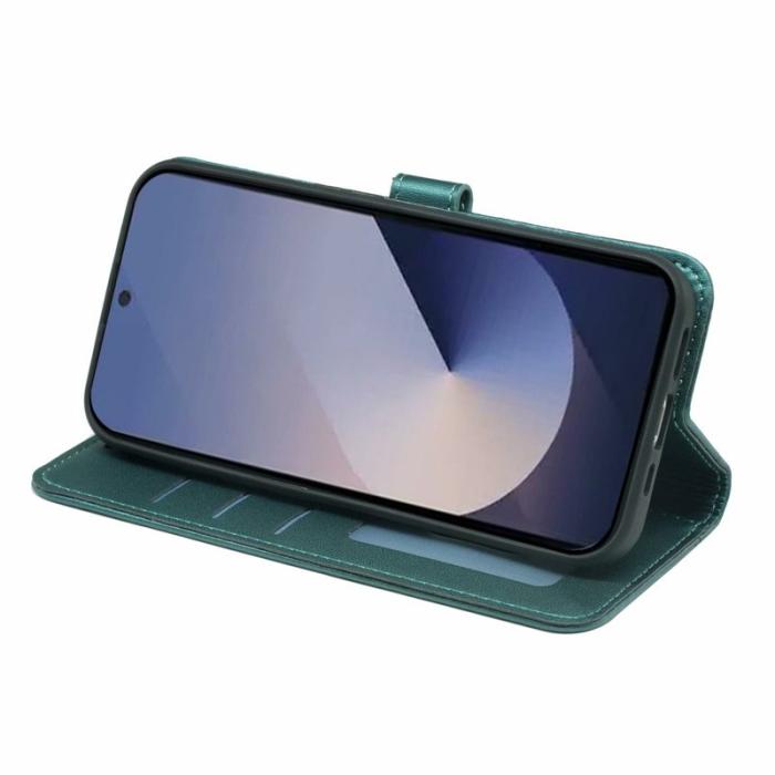 OEM - Plånboksfodral för Samsung Galaxy S26 Ultra Magnetiskt Konstläder - Grön