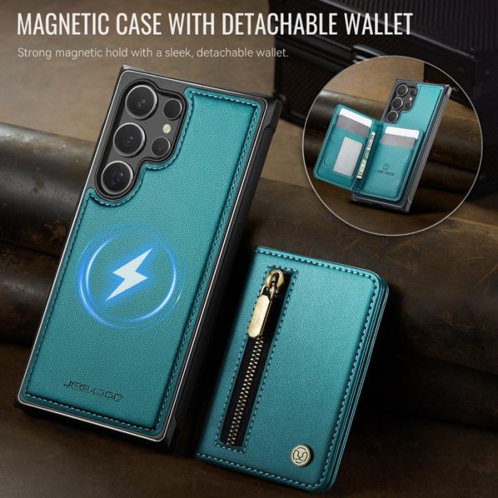 JEEHOOD - JEEHOOD Plånboksfodral för Samsung Galaxy S26 Ultra Magnetiskt Konstläder - Blå