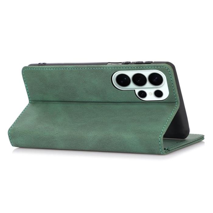 OEM - Plånboksfodral för Samsung Galaxy S26 Ultra Magnetiskt läder - Grön