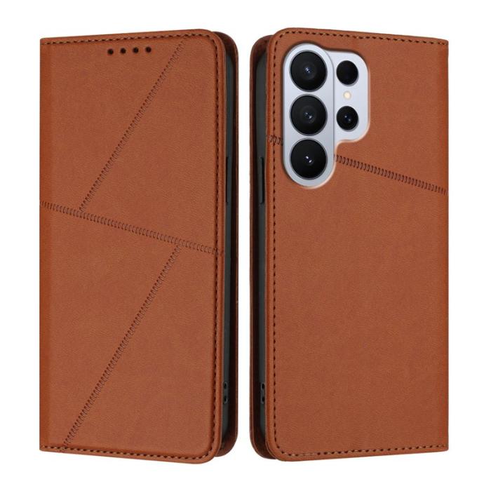 OEM - Plånboksfodral för Samsung Galaxy S26 Ultra Magnetiskt Konstläder - Kaffe