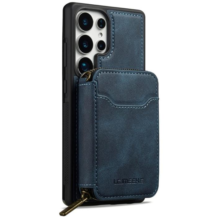 LC.imeeke - LC.IMEEKE Plånboksfodral för Samsung Galaxy S26 Ultra Magnetiskt PC + TPU - Blå